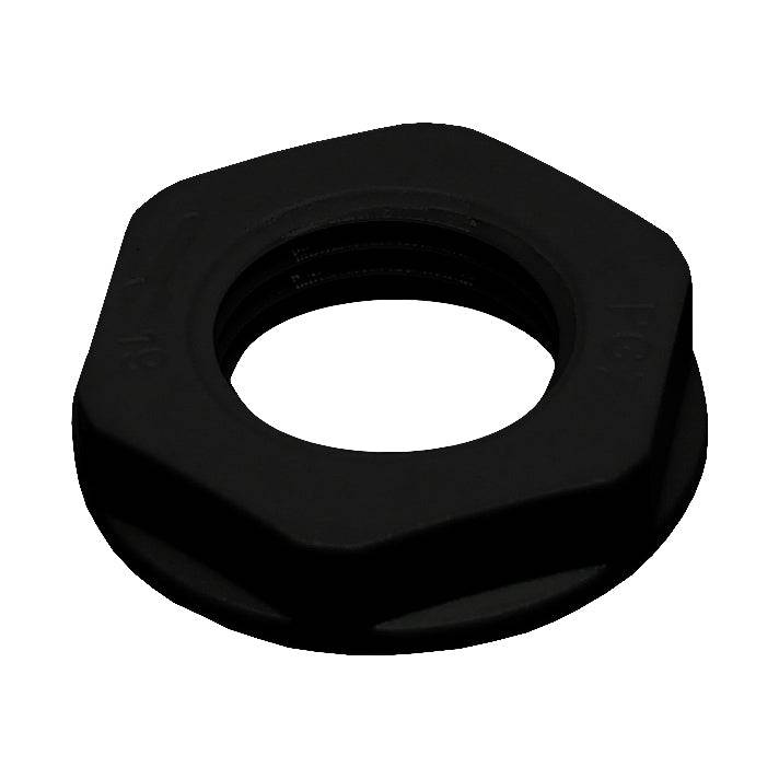 M12B-LN - M12 Thread Nylon Lock Nut for Metric Cable Glands, Black, UL Approved, 1 Piece