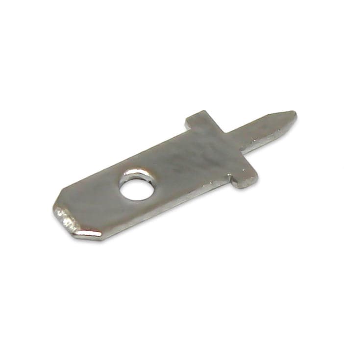 DJ610-2.8-1x0.5-T - Tin Plated Brass Quick Connect Male Solder Connectors, 2.8mm Tab, 100 pieces