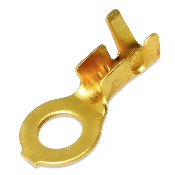 RM030-01B9L - Open Barrel Ring Terminal - 22-16 AWG - #4 Orificio