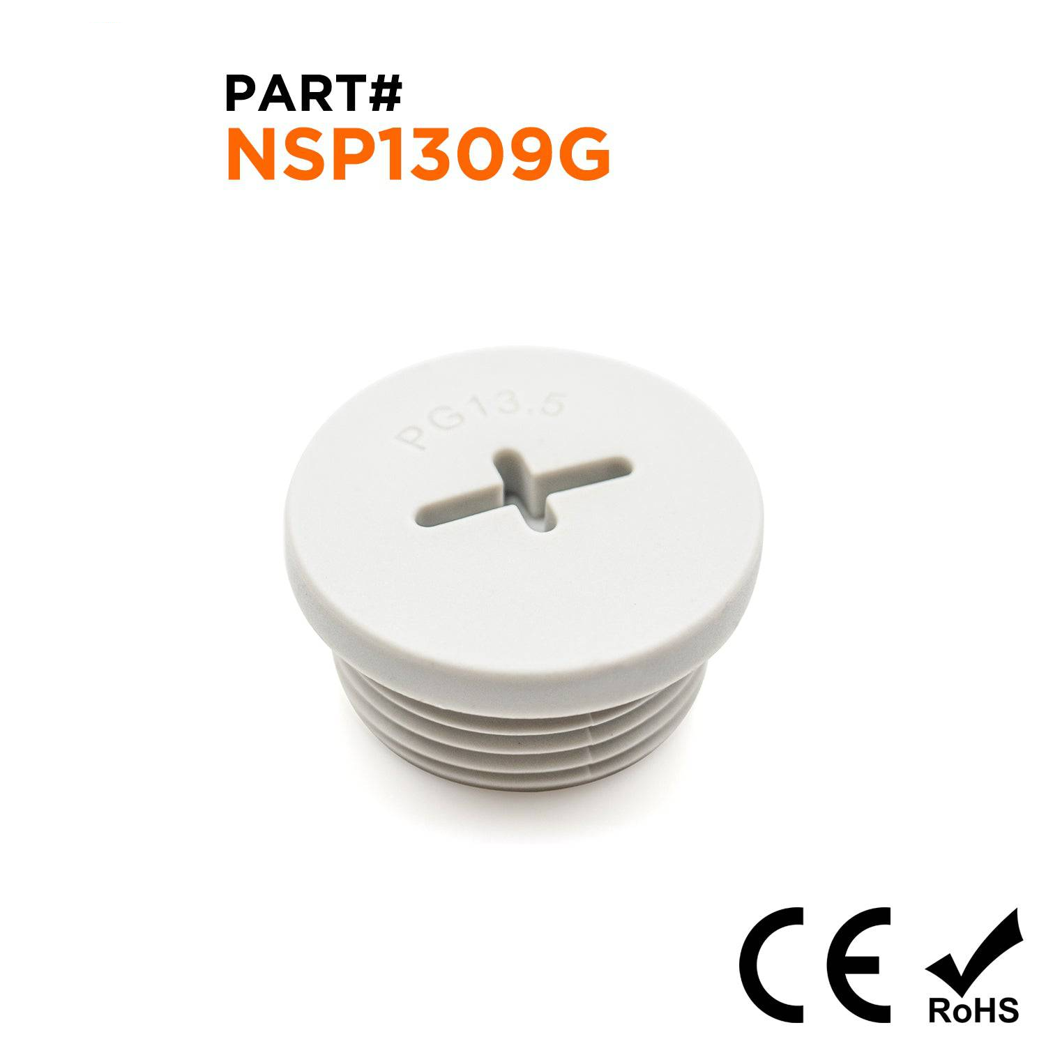 NSP1309G - PG13 Nylon Screw Plug - Gray