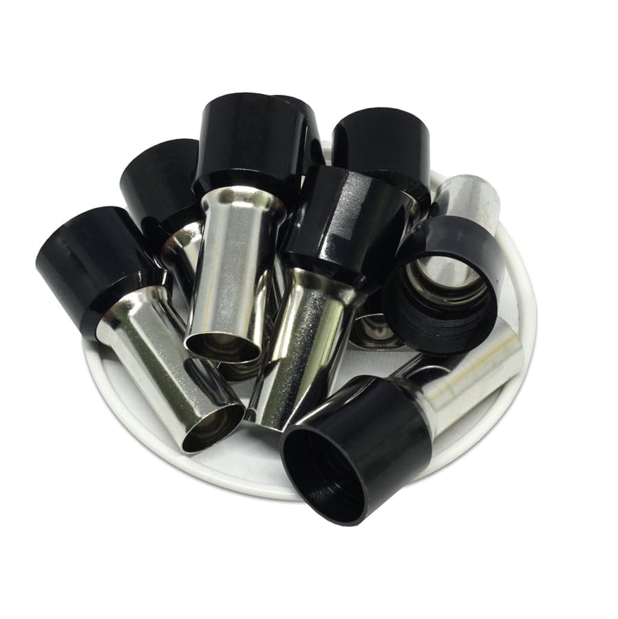 AX560025 - 0 & 1/0 AWG Single Insulated Wire Ferrules, 25mm Pin, Black, 25 Pieces