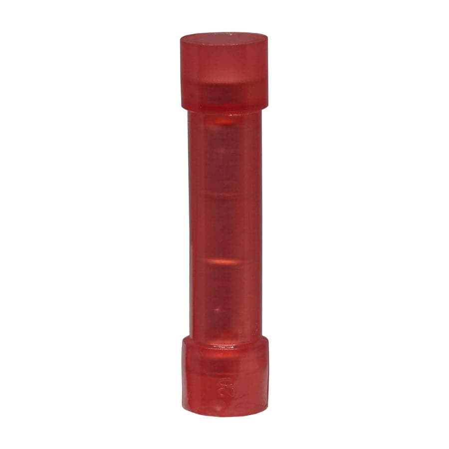 WBNYDF1 - 22 a 16 AWG Con aislamiento de nailon Butt Splice Conectores, Double Crimp, Window, 100 piezas