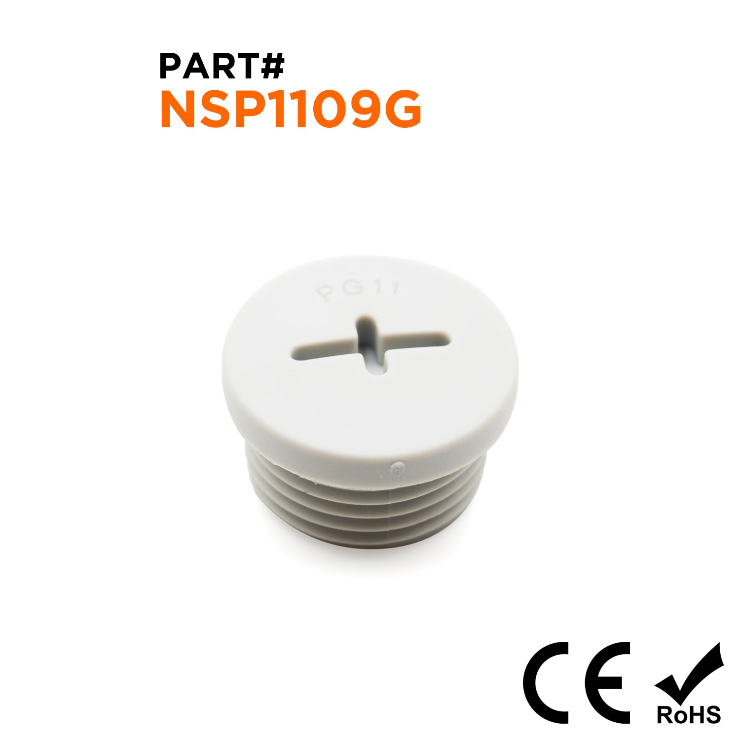 NSP1109G - PG11 De nailon Screw Plug - Gris