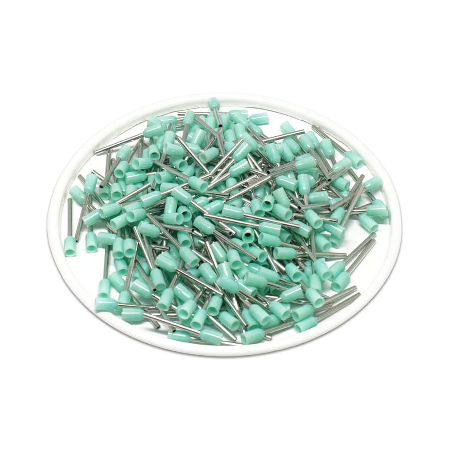 AW03412 - 22 & 24 AWG Insulated Wire Ferrules, 12mm Pin, Turquoise, 500 Pieces