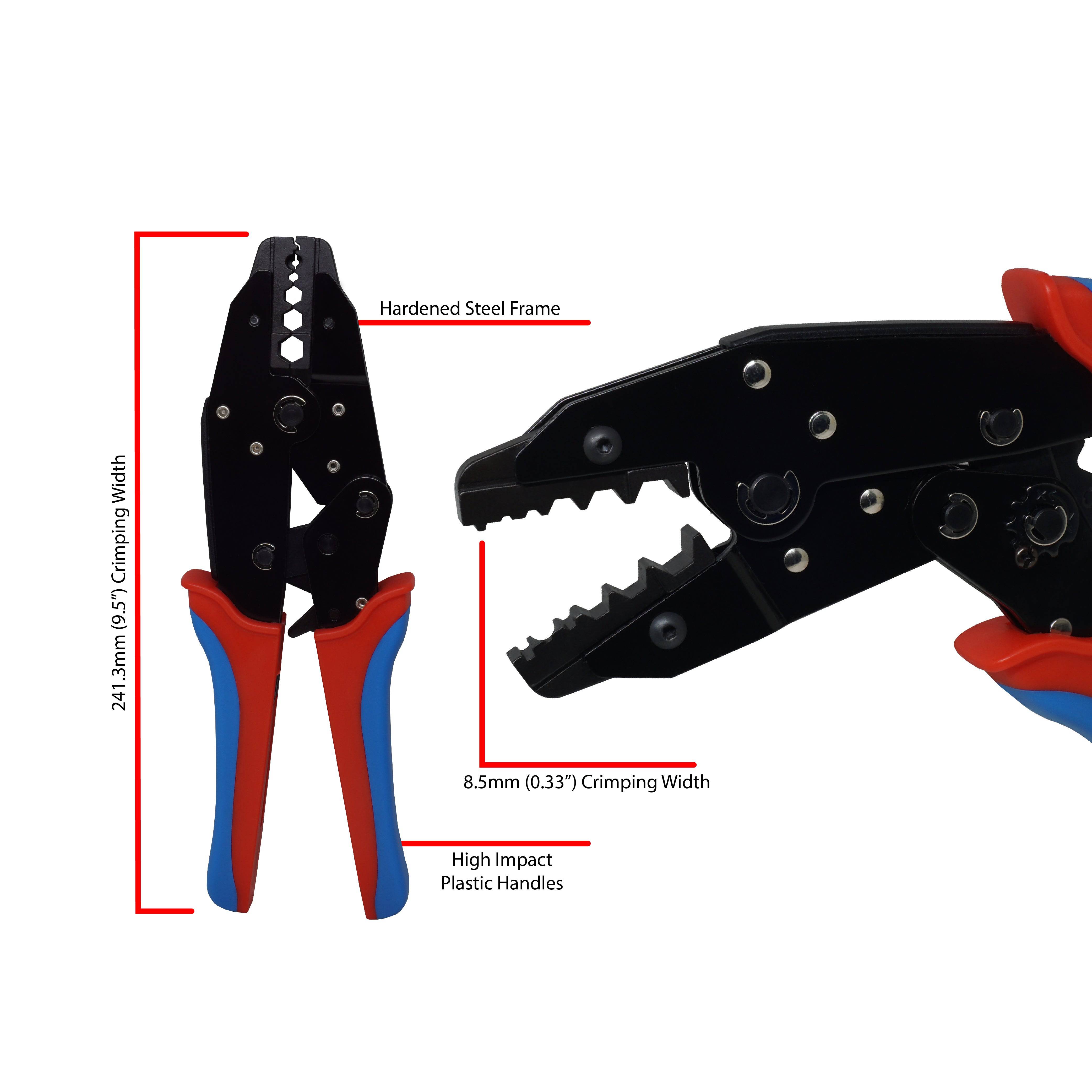 FDT1008131 - Coaxial Crimper - Range: 8.1mm (.318"), 6.5mm (.256"), 5.4mm (.212"), 2.6mm (.102")