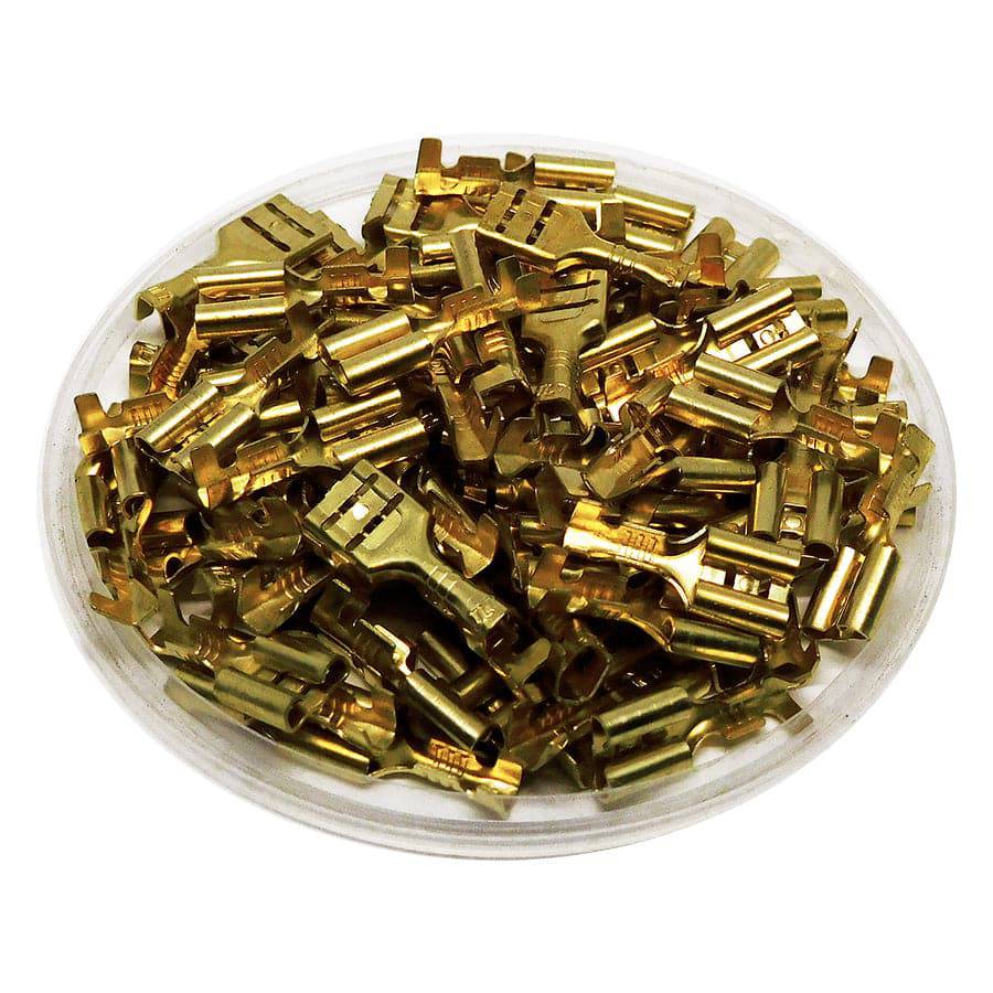 601LRN - 16-14AWG Female Open Barrel Quick Disconnect - No Locking Tab - .250" x .20" NEMA Tab
