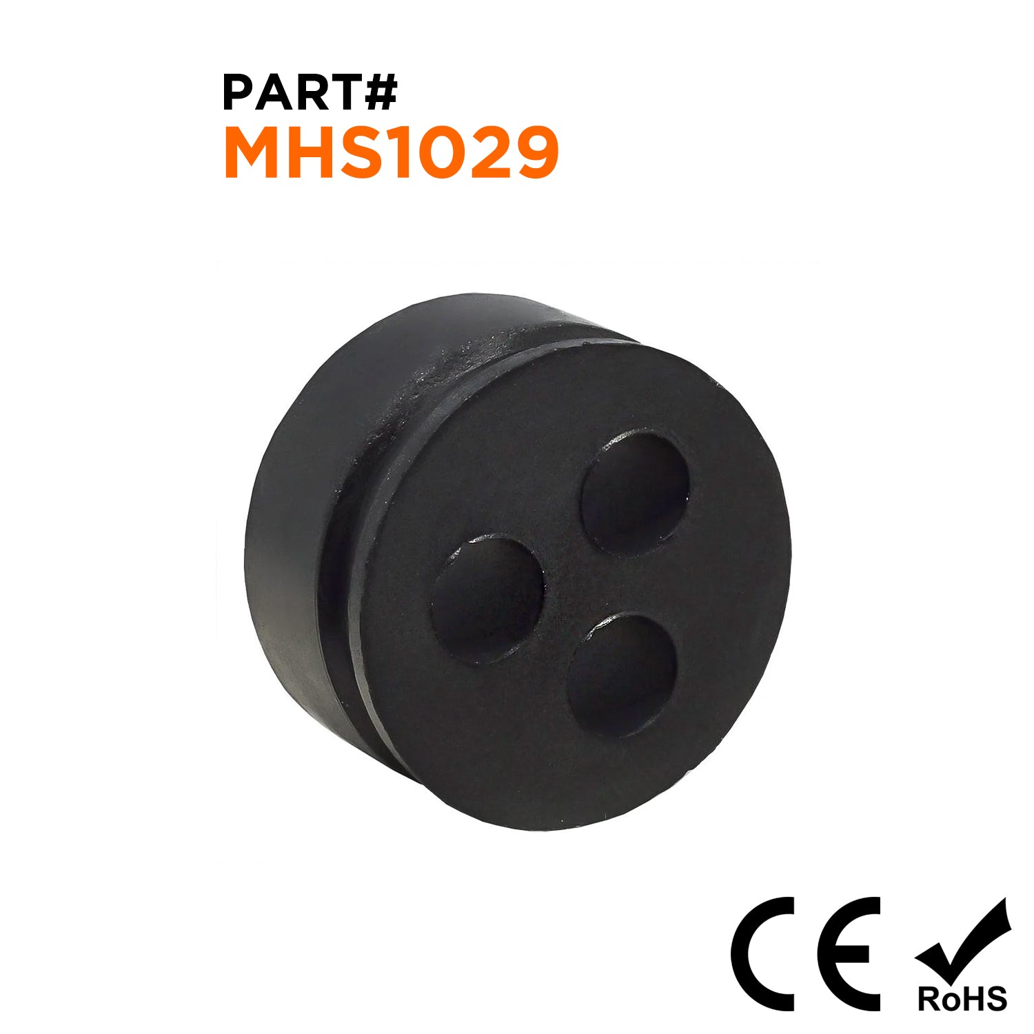 MHS1029 - Cable Gland Multi Hole Seals, Sizes: NPT3/4", PG21, M25, 3-Hole x 6mm, IP68, 1 Piece