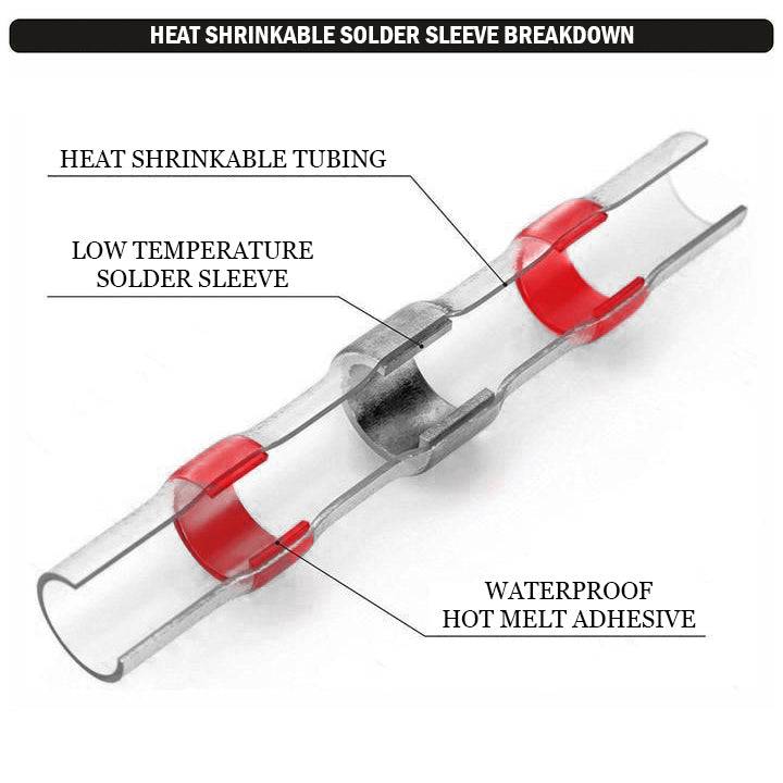 SKSS120 - 26 to 10 AWG Heat Shrink Solder Seal Connectors Mini Kit, 120 Pieces, IP67 Waterproof, 1 Kit