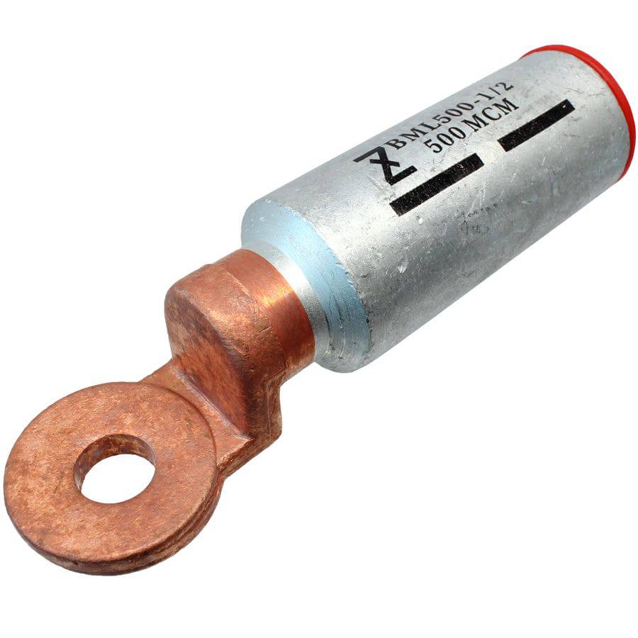 BML240-12 - 500 MCM Bi-metal Compression Lugs, 1/2" Orificio, 1 pieza