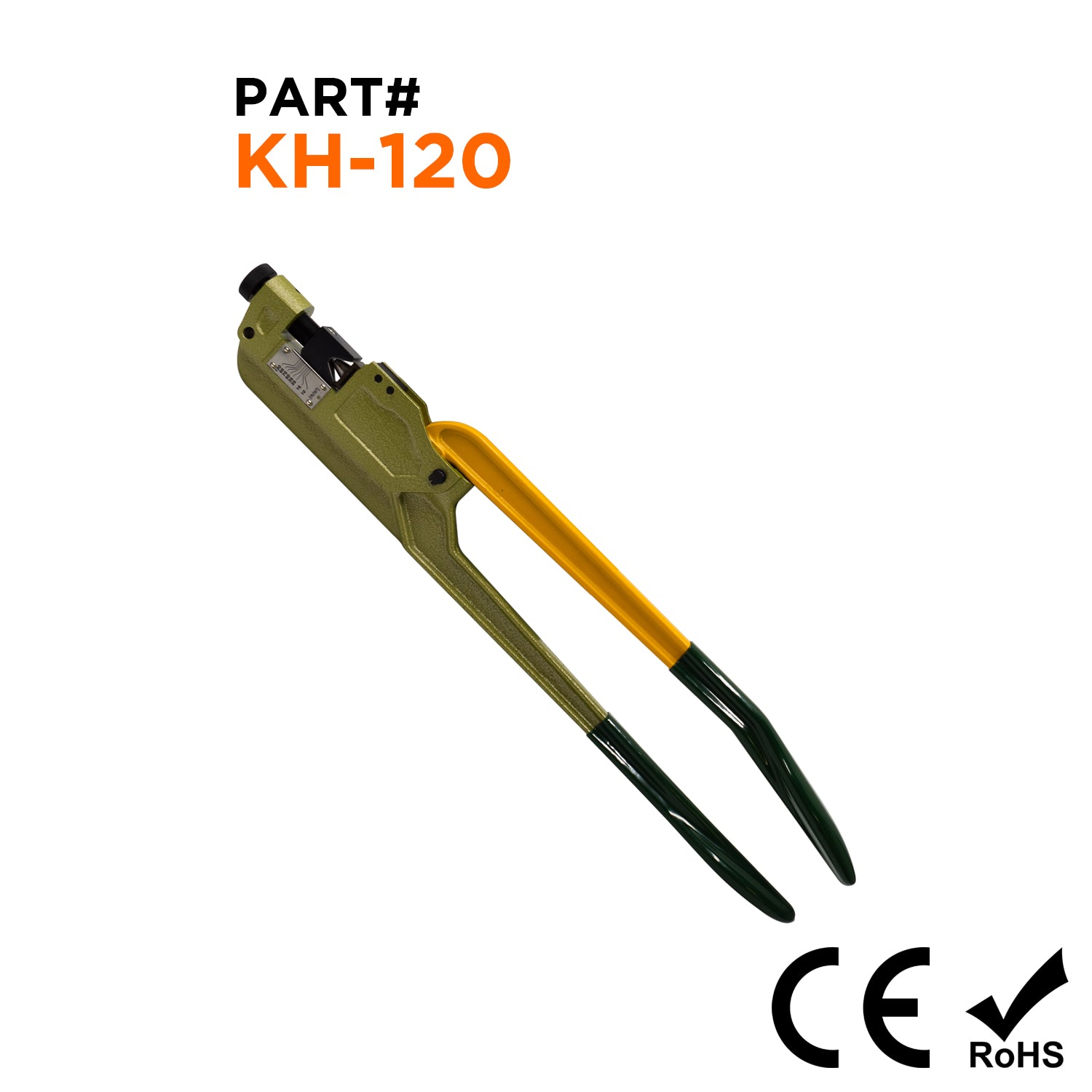 KH-120 - 8 AWG a 3/0 Terminal de compresión Herramienta con Single Indent Style, 1 pieza