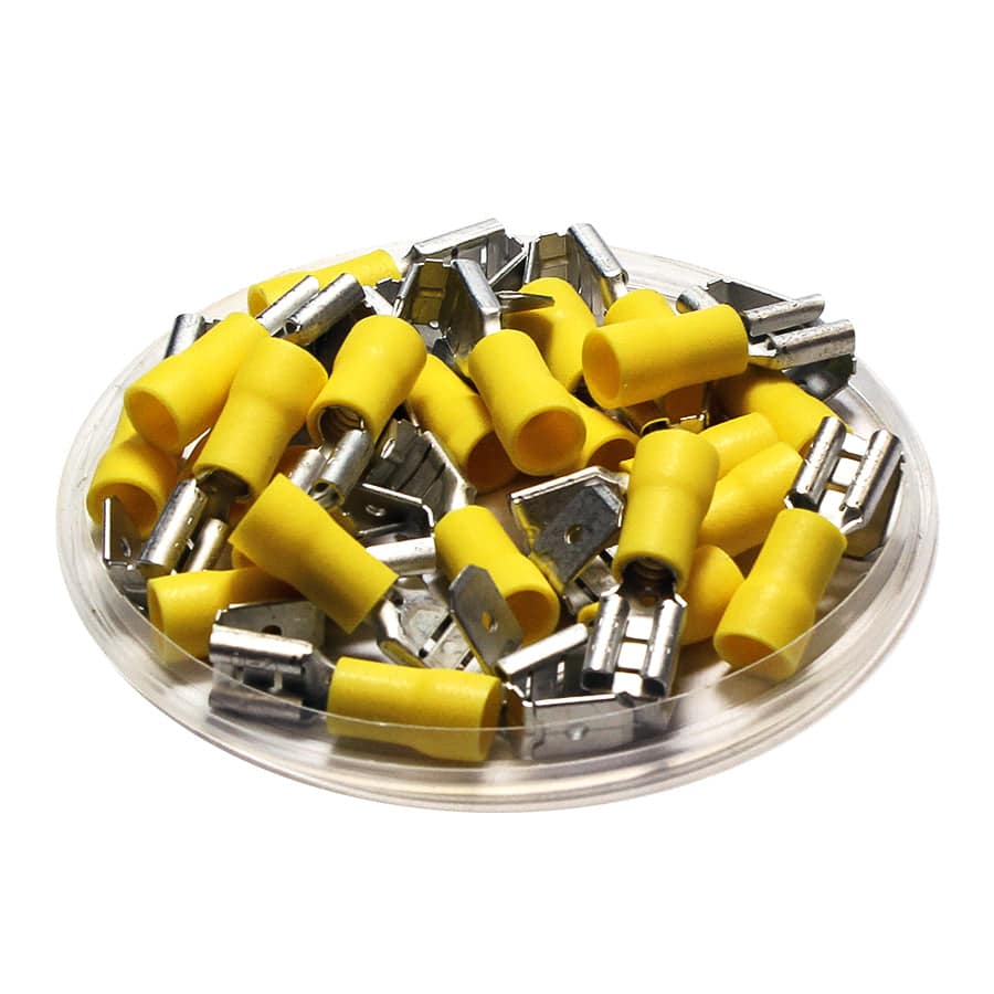 PBDV5-250 - 12 to 10 AWG Vinyl PVC Insulated Piggyback Terminals, 50 Pieces