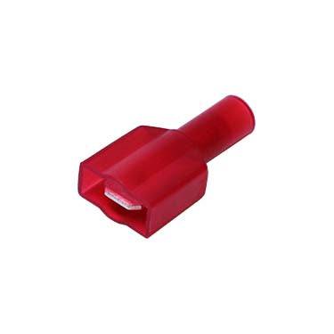 MDFNY1-250 - 22 a 16 AWG Con aislamiento de nailon Terminales de desconexión rápida, Male, Totalmente aislados, Rojo, 100 piezas
