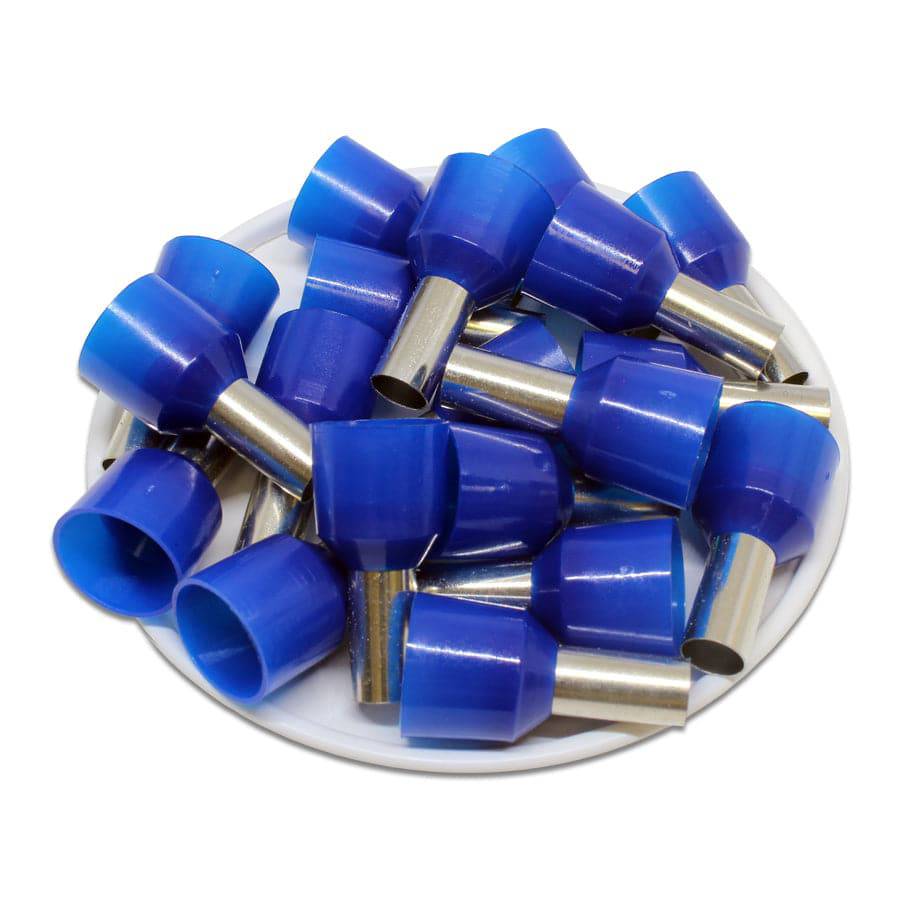 SC160012D - 6 AWG Insulated Punteras, 12mm Pin, Azul, XXL Collar, Short Circuit Protection, 100 piezas
