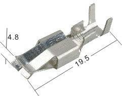 DJ6212E-6.3B-T - 18 a 16 AWG Estañado Open Barrel Automotive Conectores .250” Tab, 100 piezas