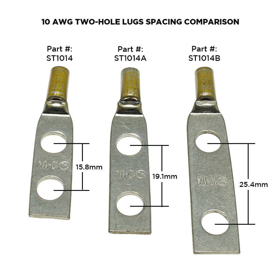 ST1014B - 10 AWG Compression Lug - 1/4" Stud, 1 Piece