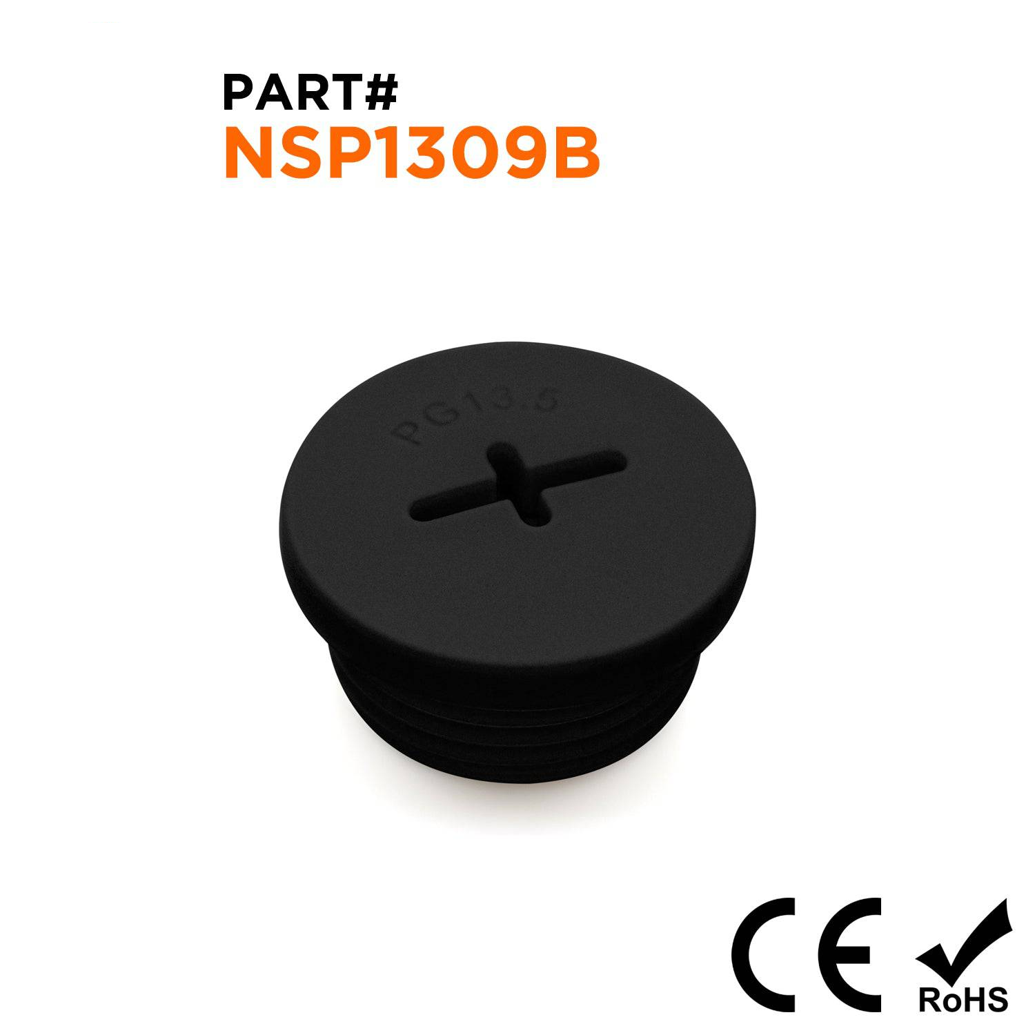 NSP1309B - PG13 Nylon Screw Plug - Black