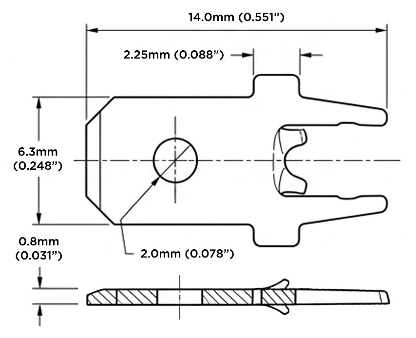 DJ6111-6.3X0.8-T technical detail 1