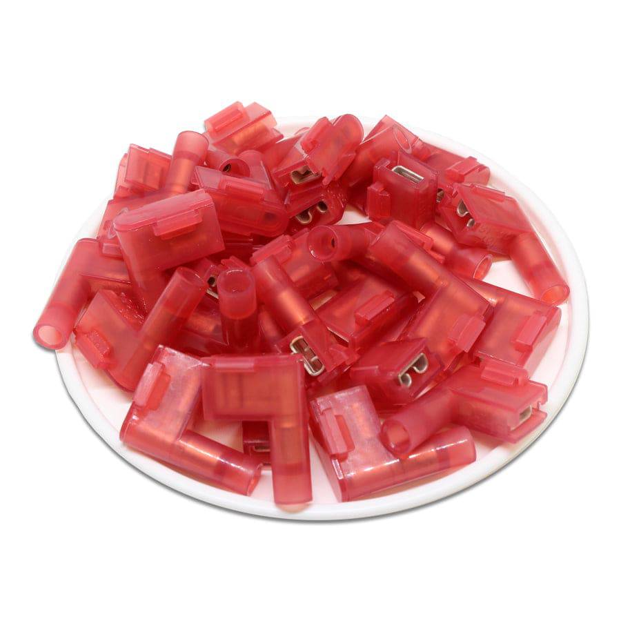 FLDNYDX1-187(8) - Double Crimp Nylon Insulated Quick Disconnects - 22-16 AWG
