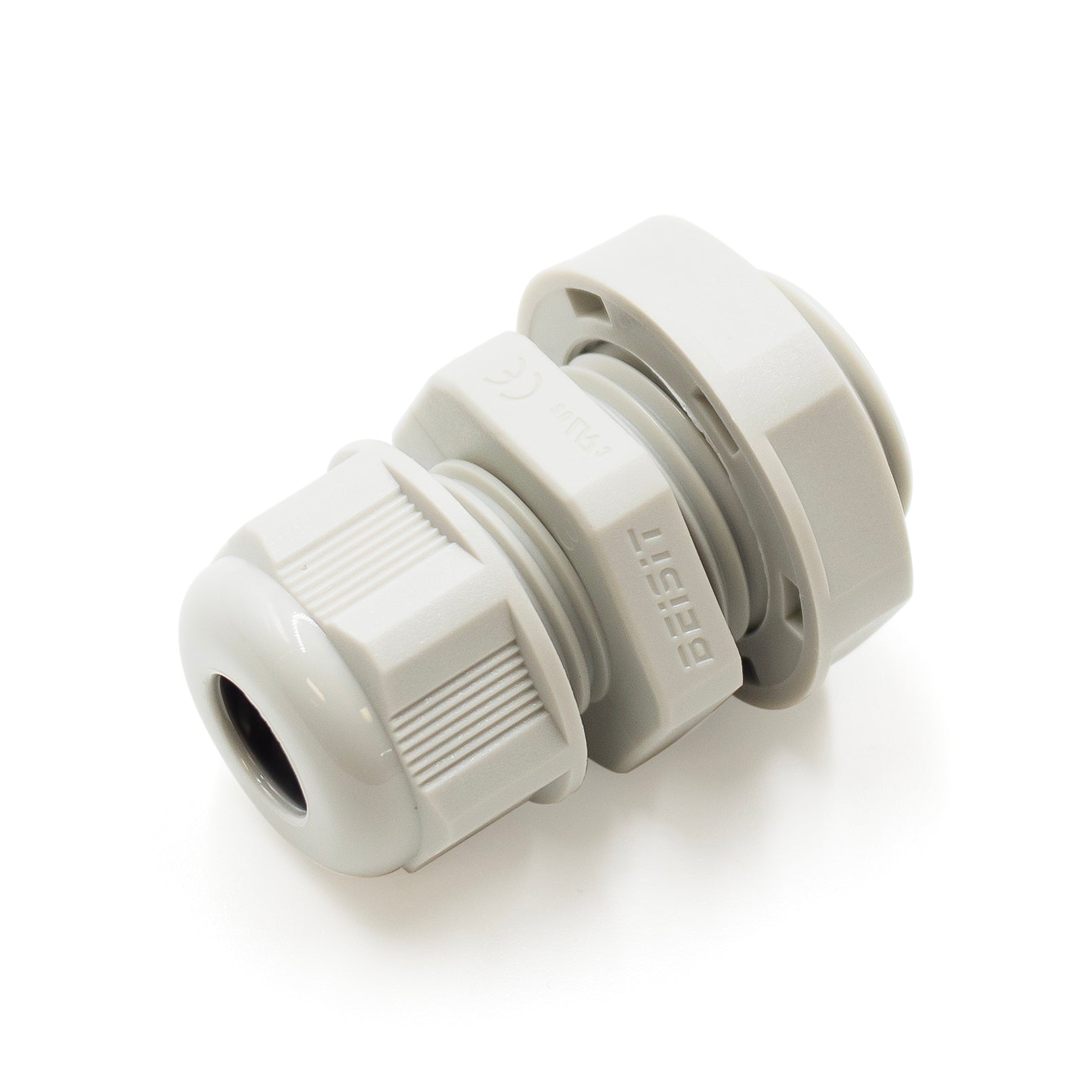 N3808BG - 3/8" NPT Thread Nylon Cable Gland, Beige, Range: 3/16" to 5/16", UL Listed, IP68, IP69K - 1 Piece