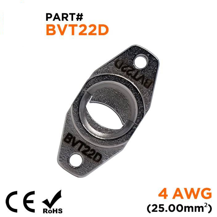 BVT22D - Crimping Matriz para Insulated Butt & Parallel Conectores - 4 AWG