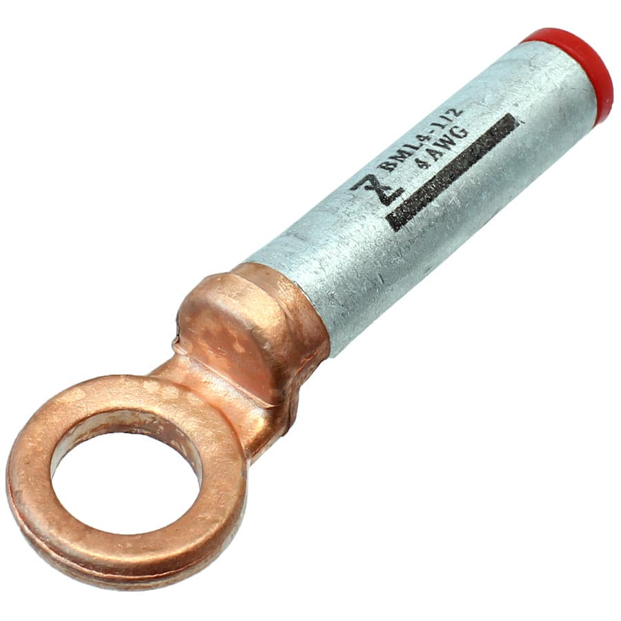 BML25-12 - 4 AWG Bi-metal Compression Lugs, 1/2" Stud, 1 Piece