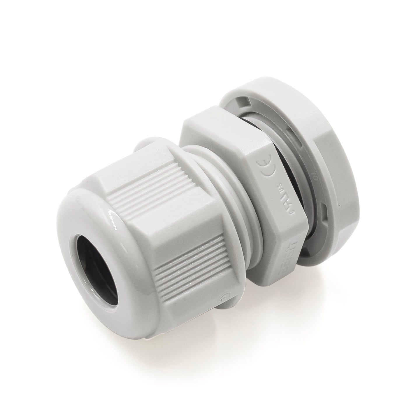 P1107GY - PG11 Thread Nylon Cable Gland, Gray, Range: 1/8" to 1/4", UL Listed, IP68, IP69K - 1 Piece