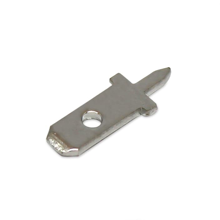DJ610-2.8-1x0.8-T - Tin Plated Brass Quick Connect Male Solder Connectors, 2.8mm Tab, 100 pieces