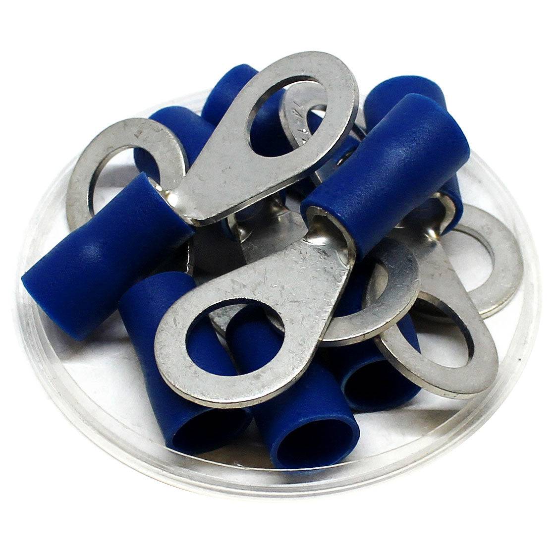 RVB14-12 - 6 AWG PVC Con aislamiento de vinilo Terminales de anillo, 1/2" Orificio, 50 piezas