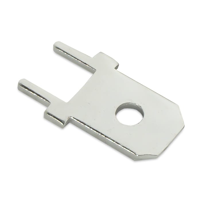 DJ6110-6.3x0.8-T - Estañado Brass Quick Connect Male Solder Conectores, 6.3mm Tab, 100 piezas