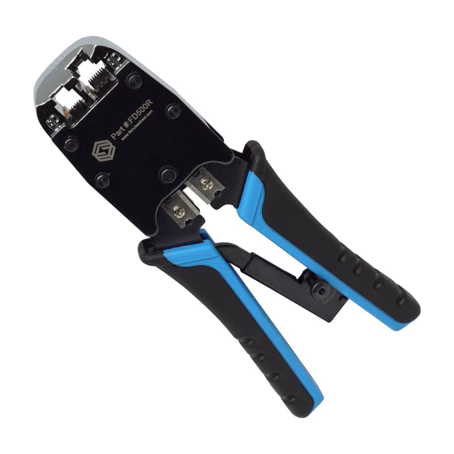 FD500R - CAT5, CAT5E, CAT6 Ethernet & Phone Connectors Crimping Tool, 1 Piece