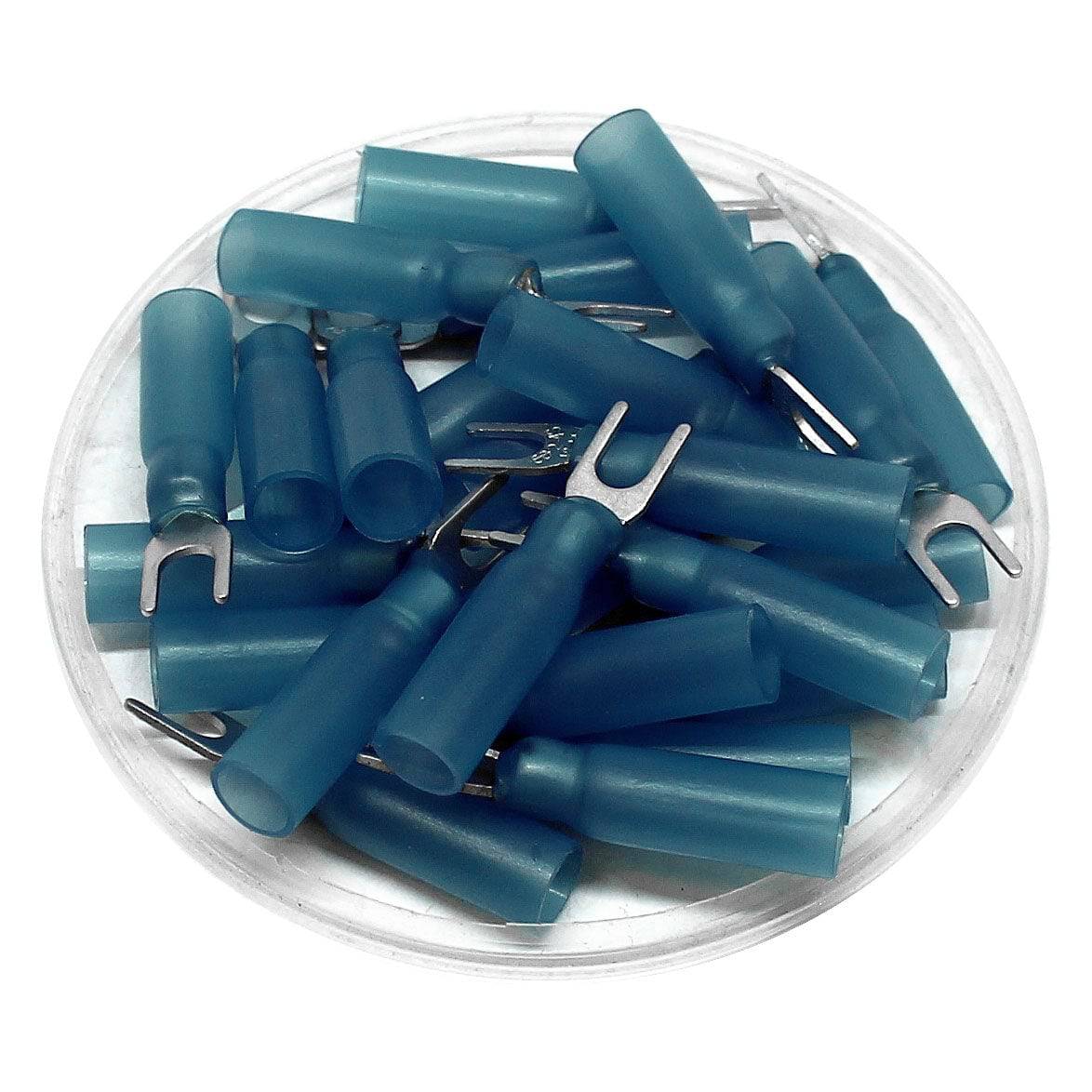 16 a 14 AWG Termorretráctiles Terminales de horquilla, #5 Orificio, Polyethylene, 25 piezas - SHT2-3.2