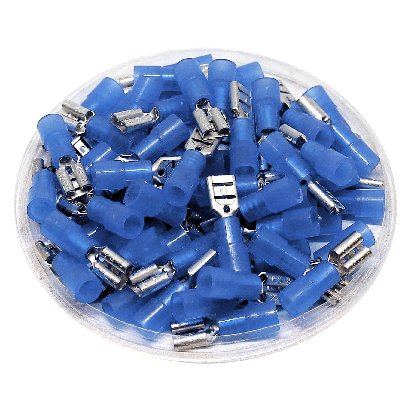 FDNY2-205(5) - 16 to 14 AWG Nylon Insulated Quick Disconnects, Female, 100 Pieces