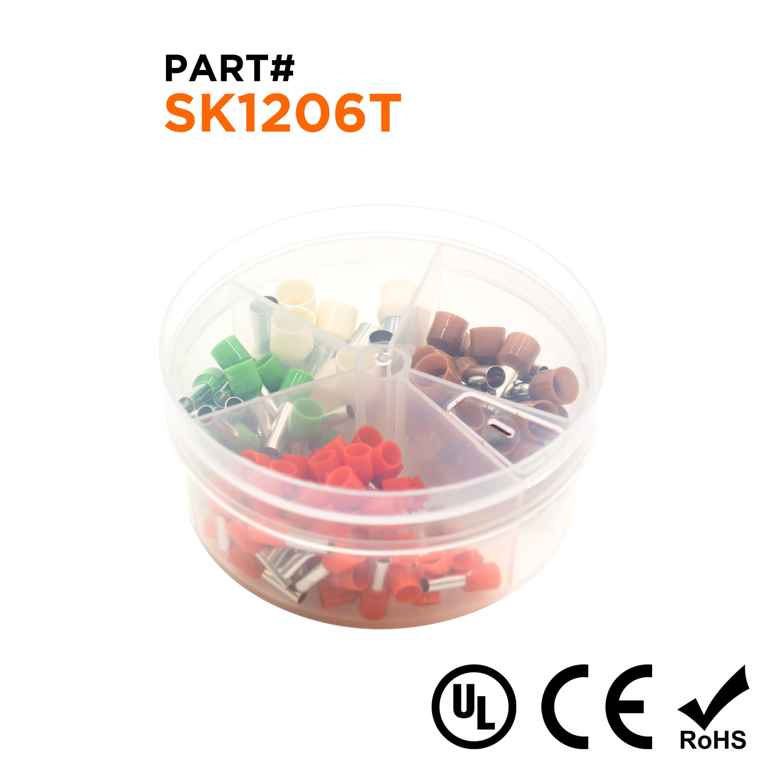 SK1206T - 12 to 6 AWG Single Insulated Wire Ferrules Mini Kit, 100 Pieces, Series T, 1 Kit