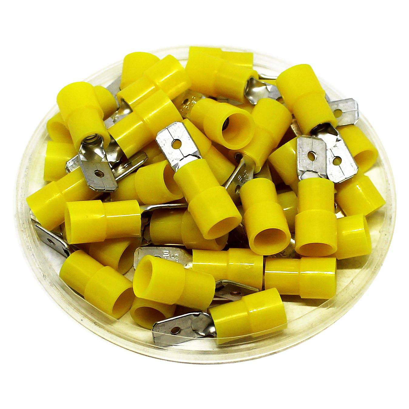 MDNY5-250 - 12 to 10 AWG Nylon Insulated Quick Disconnects, Male, Yellow, 100 Pieces