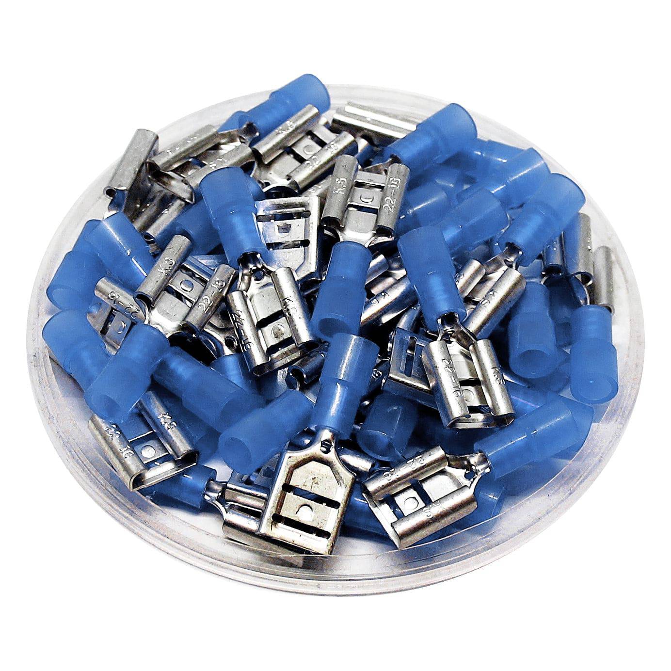 FDNY2-312 - 16 to 14 AWG Nylon Insulated Quick Disconnects, Female, 100 Pieces
