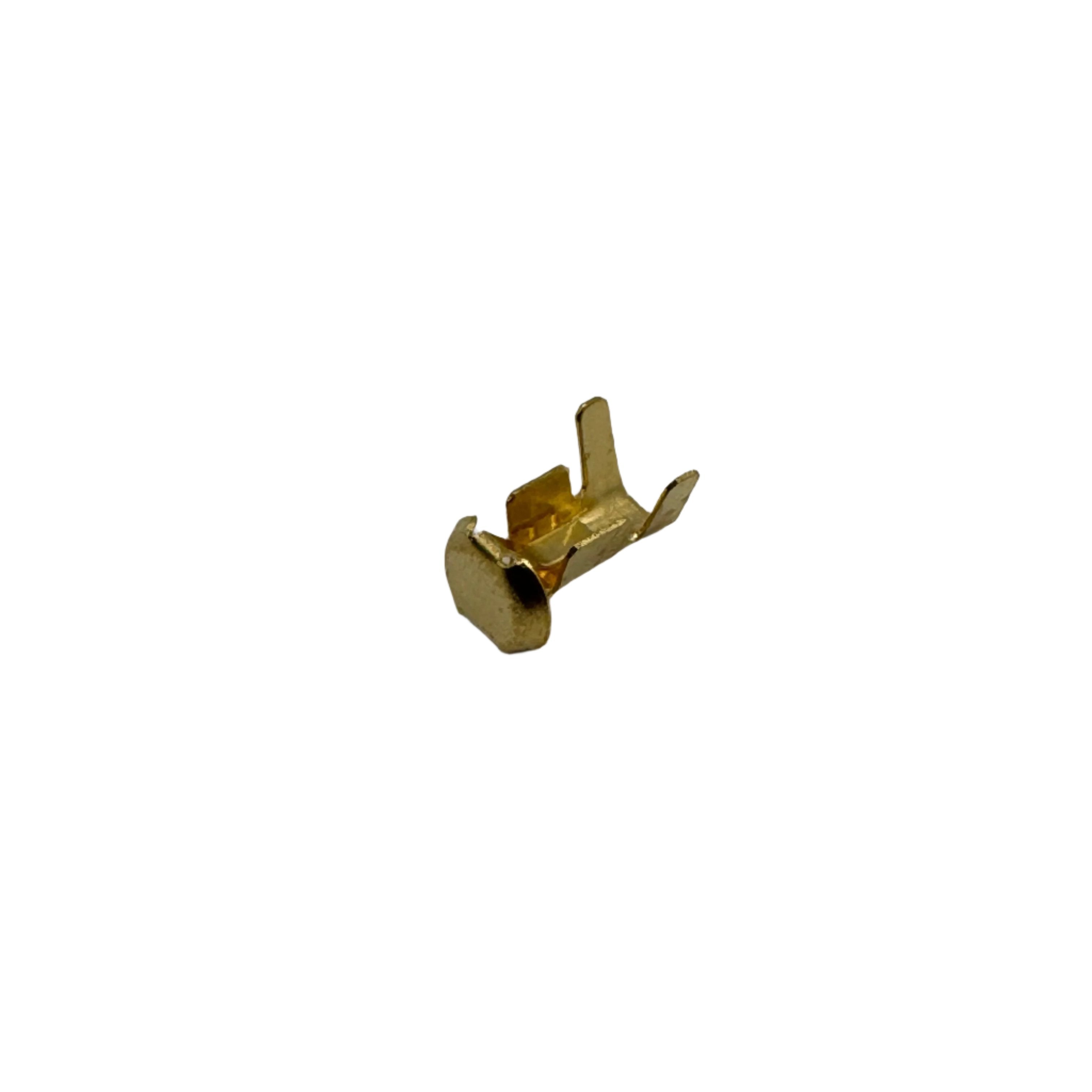 DJ9008-5x20 - 22 to 20 AWG Wire Harness Button Contact Crimp, Terminal Fuse Holder, Brass, 100 Pieces