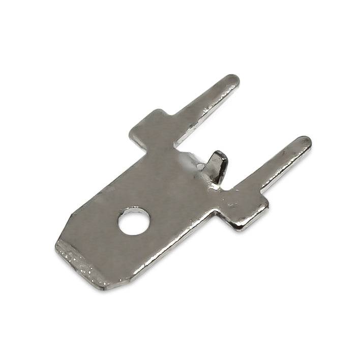DJ611-4.8x0.5-T - Tin Plated Brass Quick Connect Male Solder Connectors, 4.8mm Tab, 100 pieces