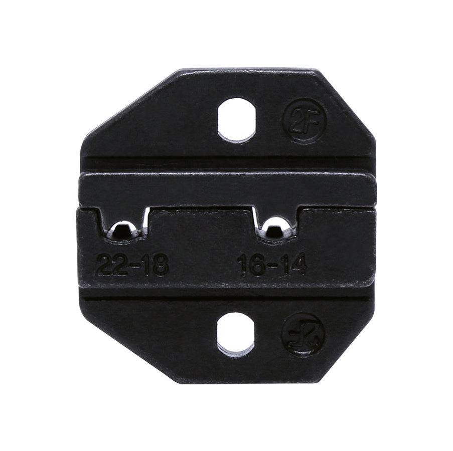FDT10052D - 22 a 14 AWG Sin aislamiento Flag Terminal Crimping Matriz Juego, 1 pieza