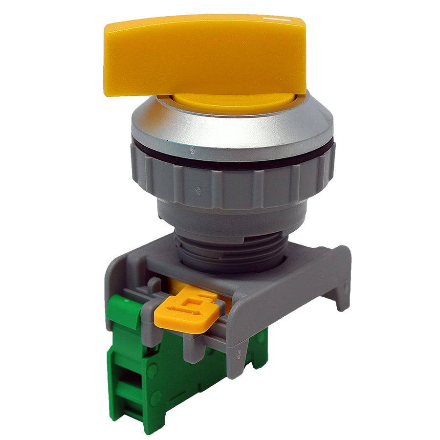 LSS30-1/O-YL - Long Knob Switch - 1 Contact (1/O) - 2 Positions (0-1) - Amarillo