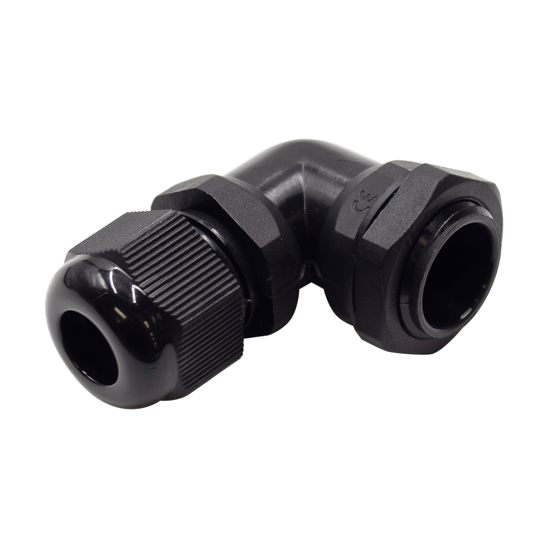 PG11 Right Angle Prensaestopas - 5-10mm - Negro - PG1110RA