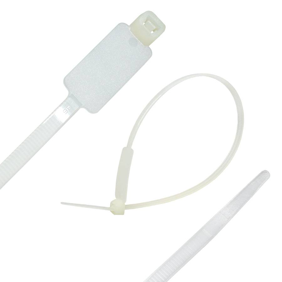 CT270MT - 10-1/2" Identification De nailon Bridas, 50-lb Tensile Strength, Natural, 100 piezas