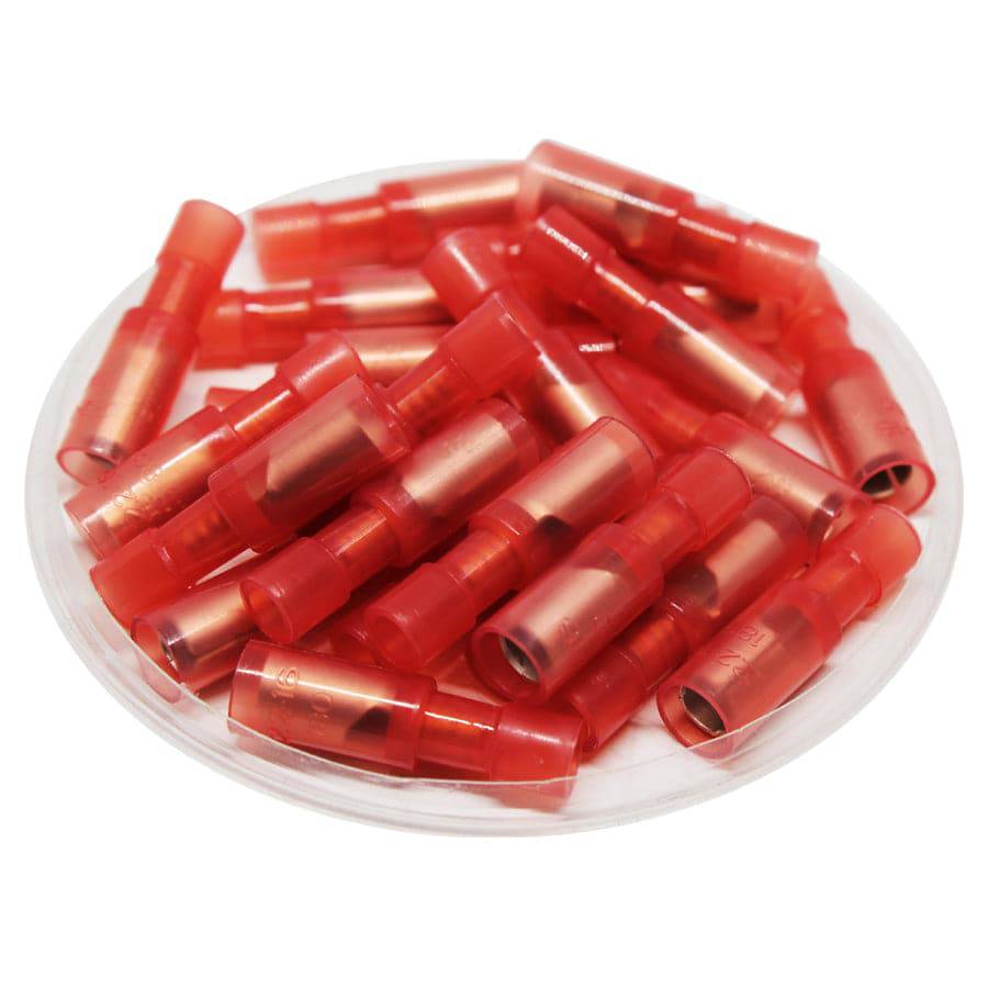 FRFNY1-156 - 22 to 16 AWG Fully Insulated Bullet Connectors, Nylon, Female, 100 Pieces