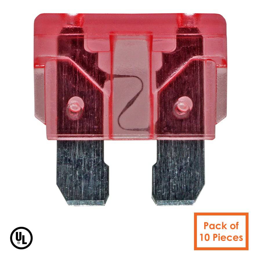 FATC-4A-PINK - 4 AMP Automotive Blade Fuses, Marine Blade Fuses, Pink, 10 Pieces