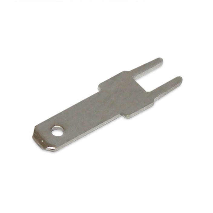 DJ610-2.8-2x0.5-T - Tin Plated Brass Quick Connect Male Solder Connectors, 2.8mm Tab, 100 pieces