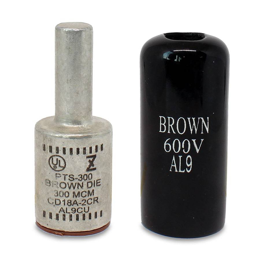 ZPTS300 - 300 MCM Aluminum Compression Pin Adapter, Brown, 1 Piece