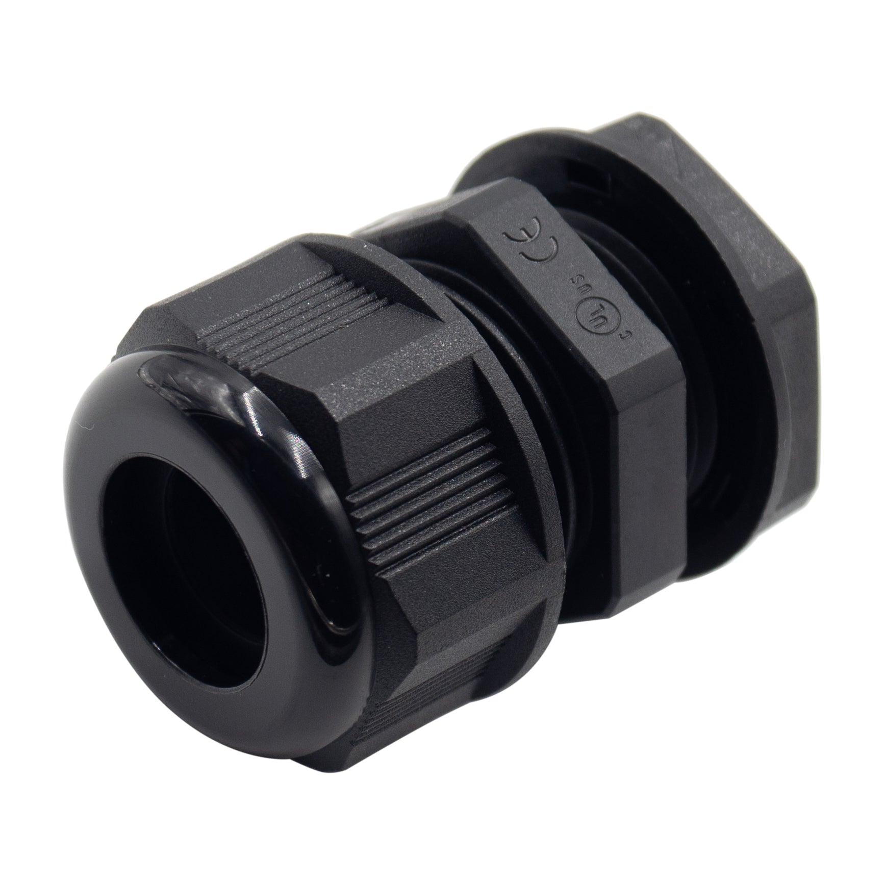 N12712B - 1/2" NPT Rosca De nailon Prensaestopas, Negro, Rango: 1/4" a 1/2", UL Listed, IP68, IP69K - 1 pieza