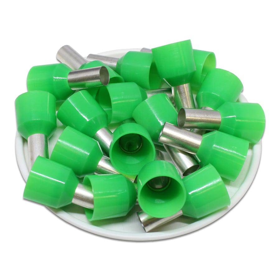 SC160012W - 6 AWG Insulated Punteras, 12mm Pin, Verde, XXL Collar, Short Circuit Protection, 100 piezas