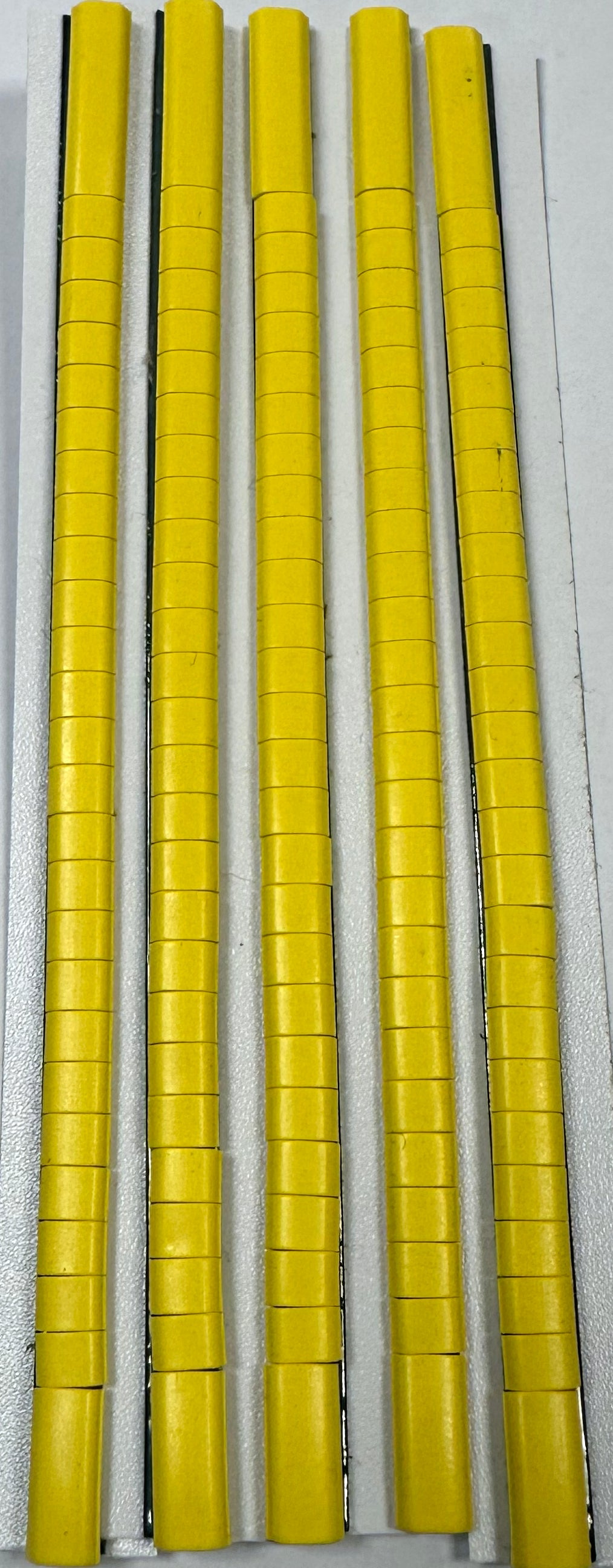 30BYBLANK - Ademark Style P3 Wire Markers, PVC, Blank Marker, 3mm, Black & Yellow, 10 Strips