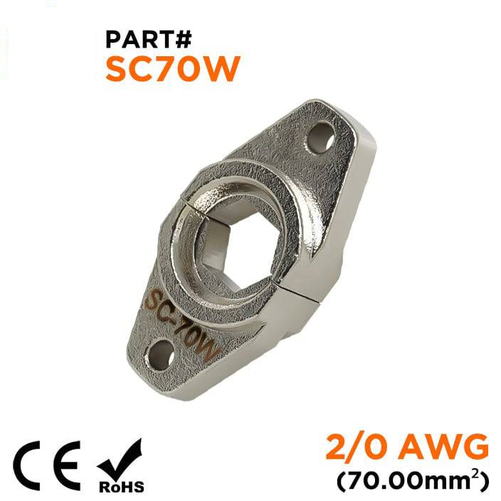 SC70W - Crimping Matriz para Compression Cable Lugs - 2/0 AWG - Hexagonal Perfil