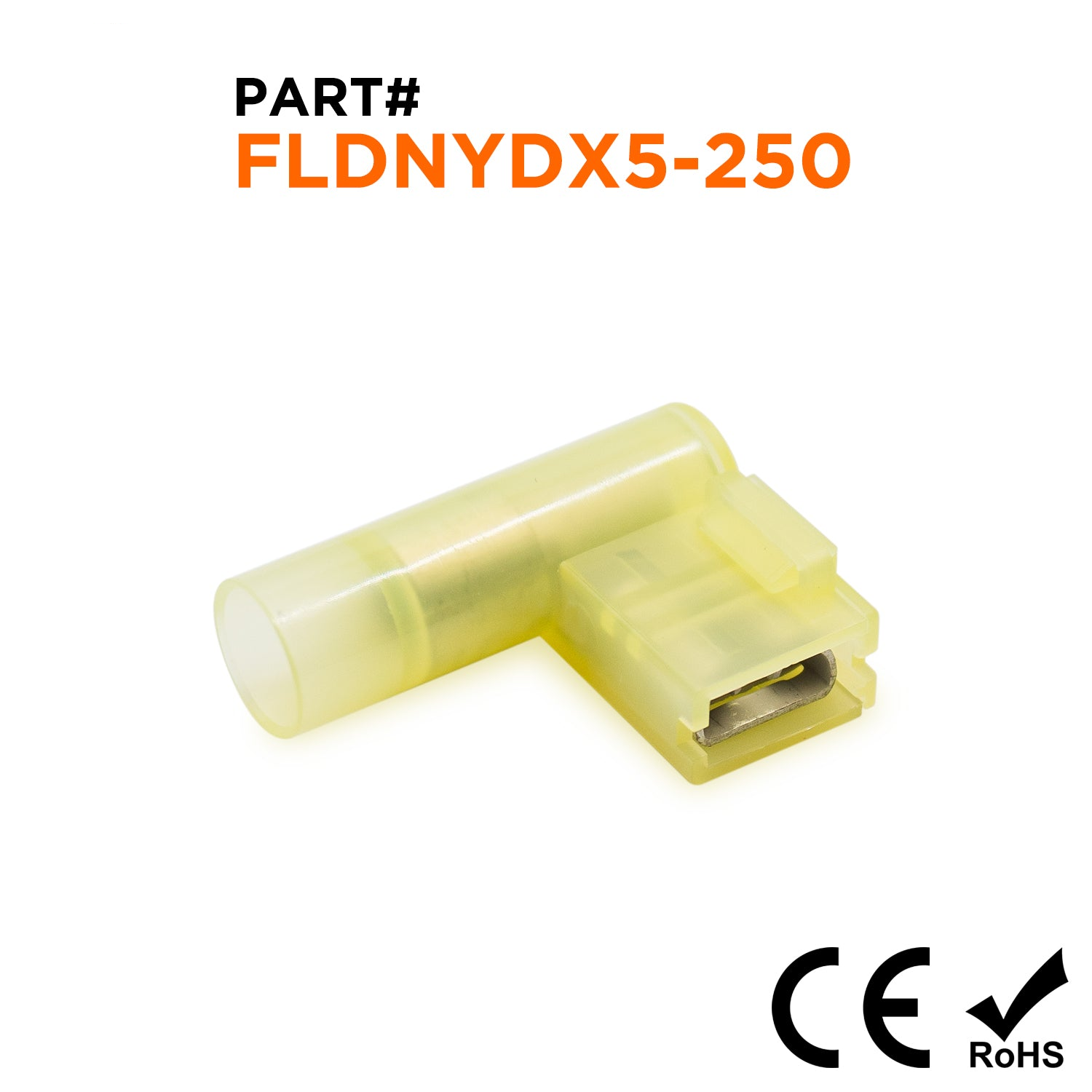 FLDNYDX5-250 - Double Crimp Con aislamiento de nailon Terminales de desconexión rápida - 12-10 AWG